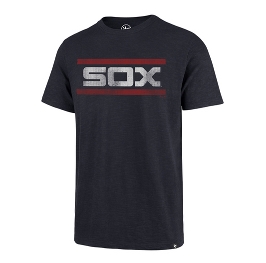'47 Brand Men's Chicago White Sox Cooperstown Collection MLB Navy Grit Scrum T-Shirt