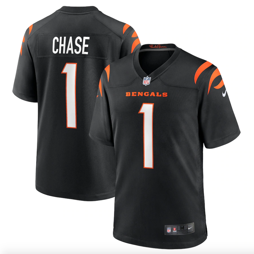 Men's Cincinnati Bengals Ja'Marr Chase Nike Black Game Jersey