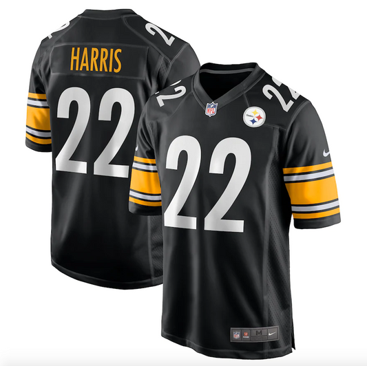 Men's Pittsburgh Steelers Najee Harris Nike Black Replica Game Jersey