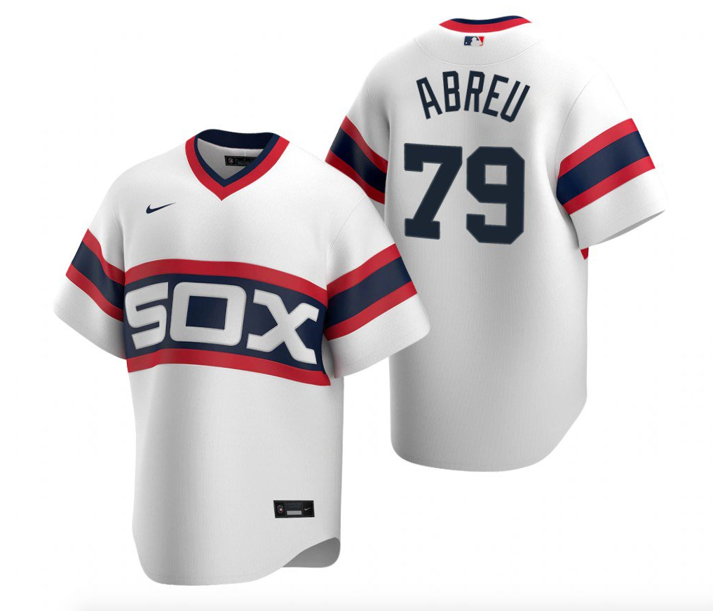 NIKE Men's Jose Abreu Chicago White Sox White Home Sunday Alternate Replica Premium Stitch Jersey - Pro Jersey Sports