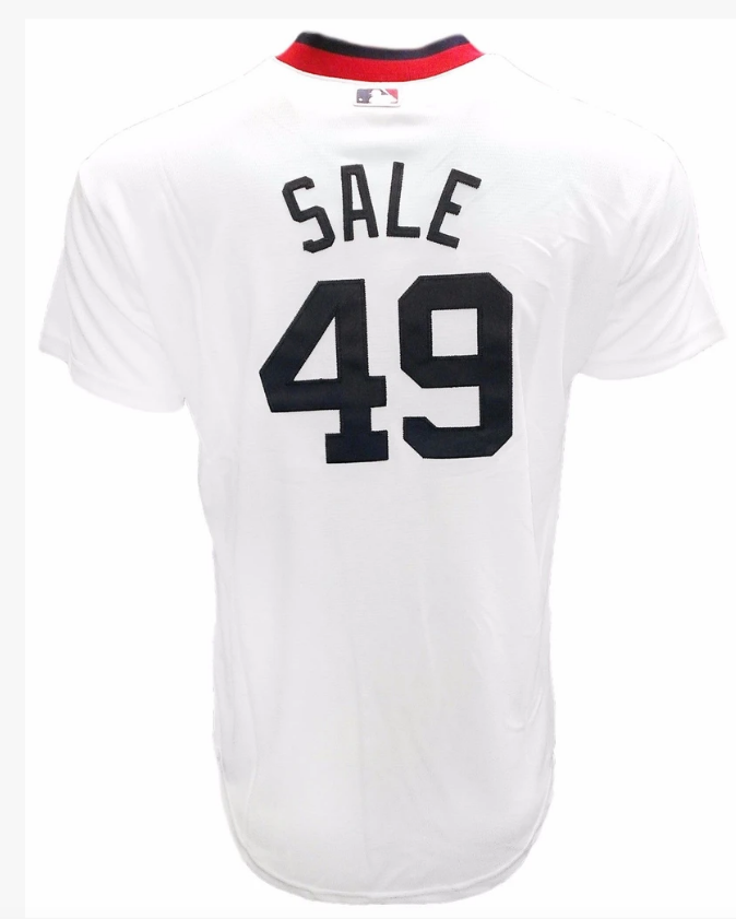 Youth Chicago White Sox Chris Sale Majestic Sunday Alternate White Cool Base Replica Jersey