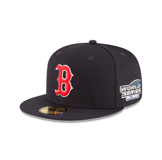 Men's Boston Red Sox New Era Navy 2004 World Series Side Patch 59FIFTY Fitted Hat
