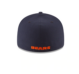 Chicago Bears NFL On Field Low Profile Nightshift Primary Logo Navy New Era 59FIFTY Fitted Hat - Pro Jersey Sports