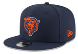 Chicago Bears New Era Navy Basic Bear Head 9FIFTY Adjustable Snapback Hat - Pro Jersey Sports