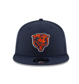 Chicago Bears New Era Navy Basic Bear Head 9FIFTY Adjustable Snapback Hat - Pro Jersey Sports