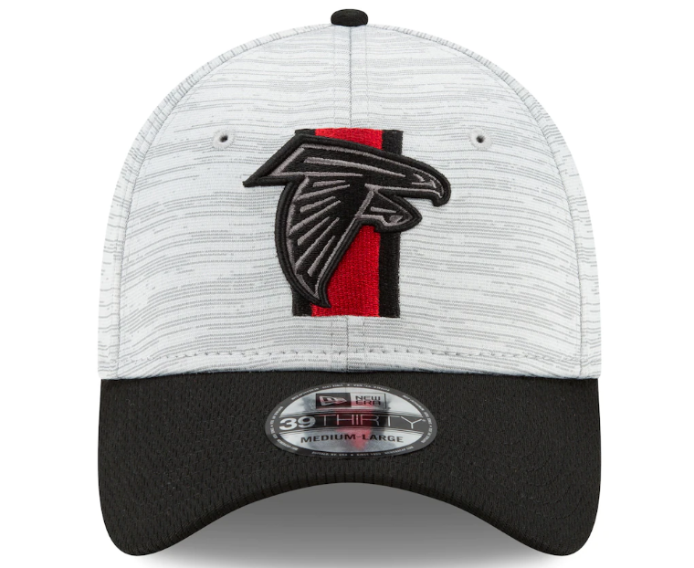 Men's Atlanta Falcons New Era Gray/Black 2021 NFL Training Camp Official 39THIRTY Flex Hat