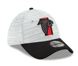 Men's Atlanta Falcons New Era Gray/Black 2021 NFL Training Camp Official 39THIRTY Flex Hat - Pro Jersey Sports