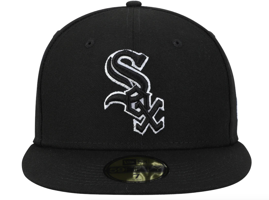 Men's New Era Chicago White Sox B-Dub 59Fifty Black Fitted Hat