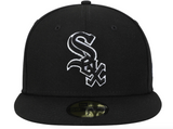 Men's New Era Chicago White Sox B-Dub 59Fifty Black Fitted Hat - Pro Jersey Sports