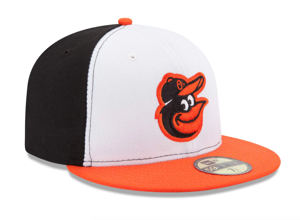 Men's Baltimore Orioles New Era White/Orange Home Authentic Collection On-Field 59FIFTY Fitted Hat