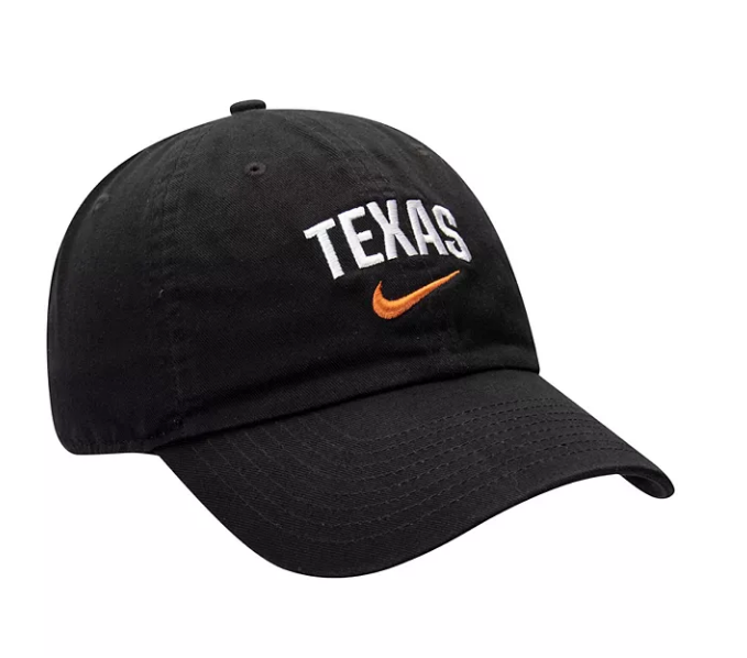 Texas Longhorns Nike Heritage 86 Black Arch Adjustable Performance Hat