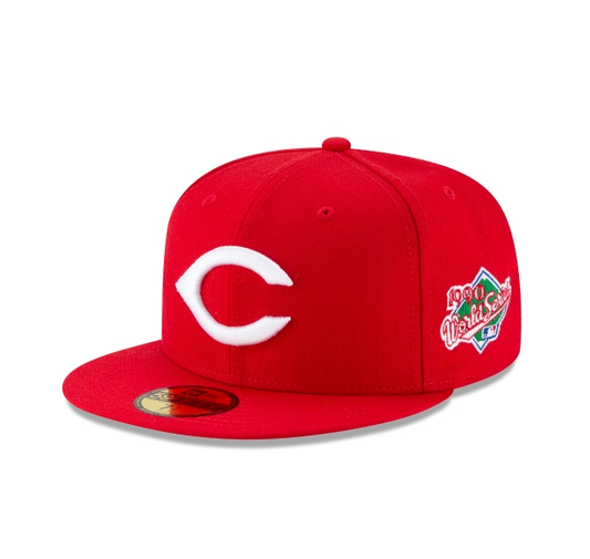 Men's Cincinnati Reds New Era Red Side Patch 1990 World Series 59FIFTY Fitted Hat