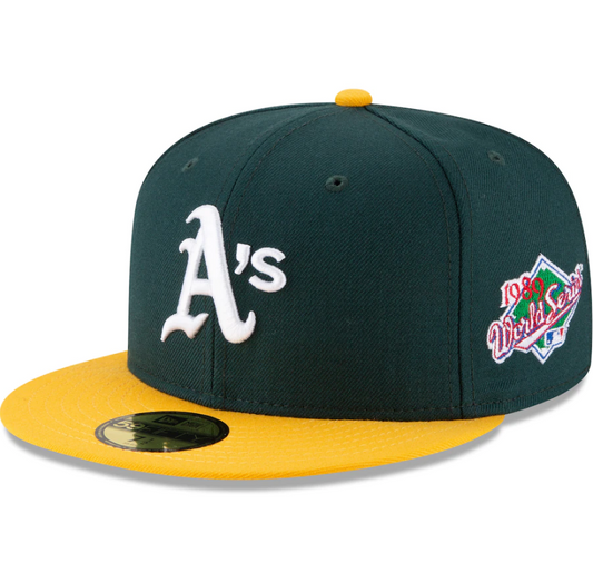 Oakland Athletics New Era 1989 World Series Wool 59FIFTY Fitted Hat - Green
