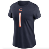 Women's Chicago Bears Justin Fields Nike Navy Player Name & Number T-Shirt - Pro Jersey Sports