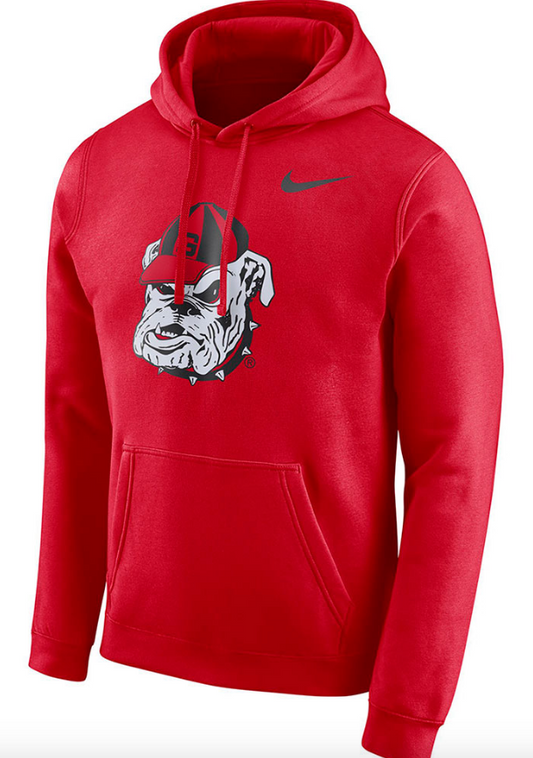 Nike Georgia Bulldogs Red Vault Club Fleece Hoodie