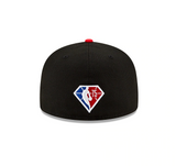 Men's Chicago Bulls NBA 2021 Draft New Era Black and Red 59FIFTY Fitted Hat - Pro Jersey Sports