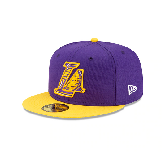 Men's Los Angeles Lakers NBA 2021 Draft New Era Purple and Gold 59FIFTY Fitted Hat