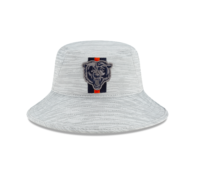 Chicago Bears 2021 Training Camp Gray Historic Logo Bucket Hat By New Era