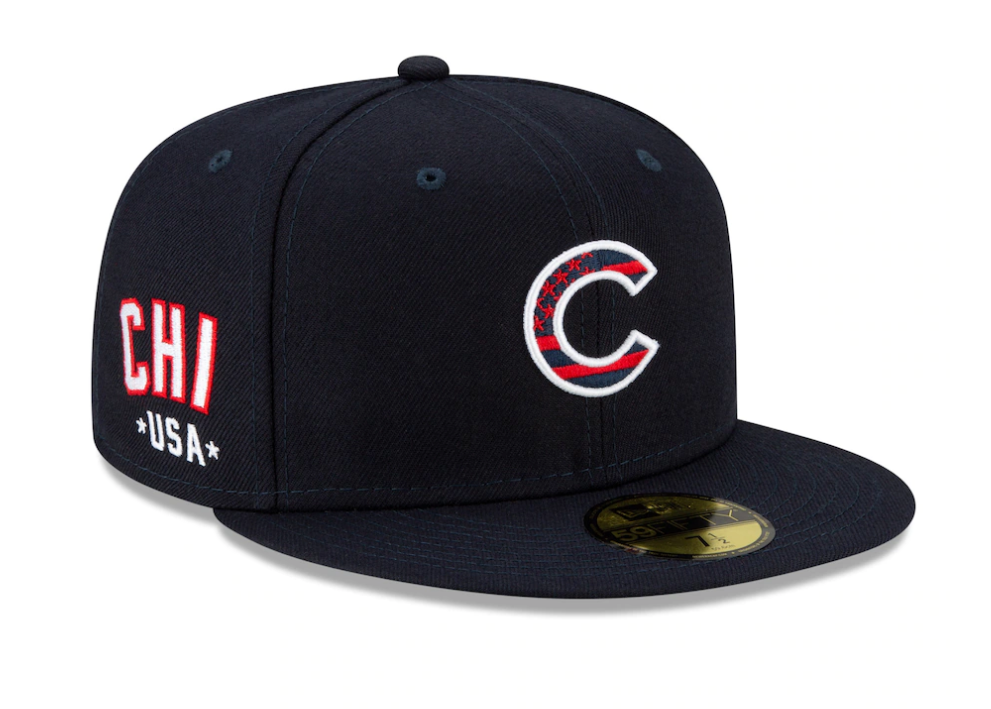 Chicago Cubs 2021 4th of July Navy On Field New Era 59FIFTY Fitted Hat