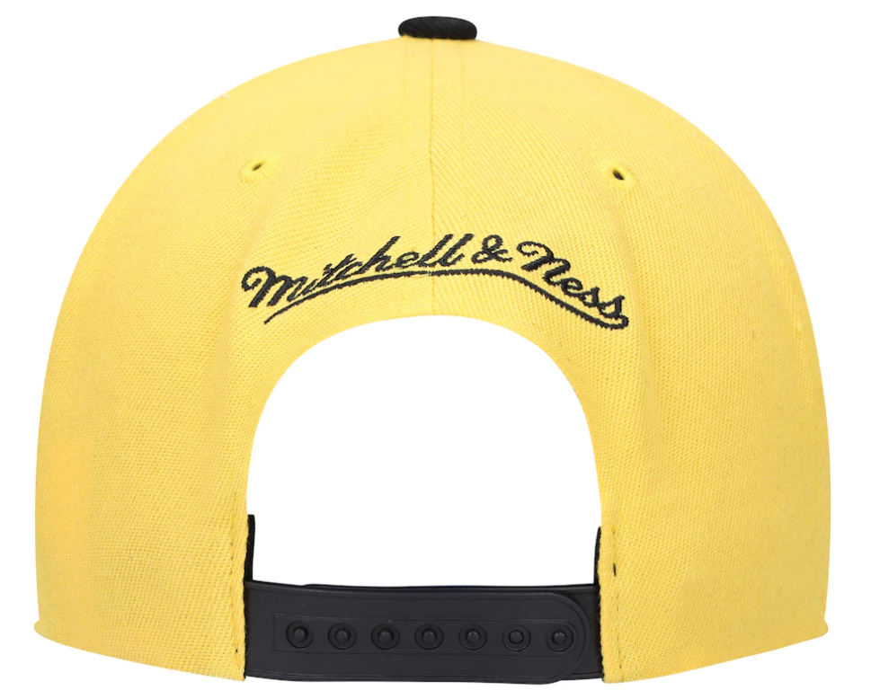 Men's New Orleans Jazz Mitchell & Ness Yellow/Black Hardwood Classics Reload 2.0 Snapback Adjustable Hat
