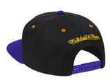 Men's Mitchell & Ness Purple/Black Los Angeles Lakers Hardwood Classics Reload 2.0 Snapback Adjustable Hat - Pro Jersey Sports