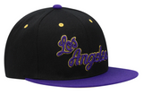 Men's Mitchell & Ness Purple/Black Los Angeles Lakers Hardwood Classics Reload 2.0 Snapback Adjustable Hat - Pro Jersey Sports