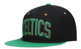Boston Celtics Mitchell & Ness Hardwood Classics Reload 2.0 Snapback Hat - Black/Kelly Green - Pro Jersey Sports
