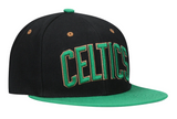 Boston Celtics Mitchell & Ness Hardwood Classics Reload 2.0 Snapback Hat - Black/Kelly Green - Pro Jersey Sports