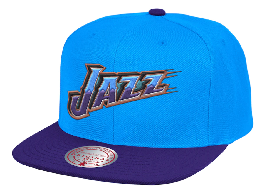 Men's New Orleans Jazz Mitchell & Ness Teal/Purple Hardwood Classics Reload 2.0 Snapback Adjustable Hat
