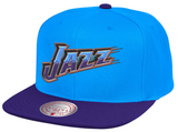 Men's New Orleans Jazz Mitchell & Ness Teal/Purple Hardwood Classics Reload 2.0 Snapback Adjustable Hat - Pro Jersey Sports