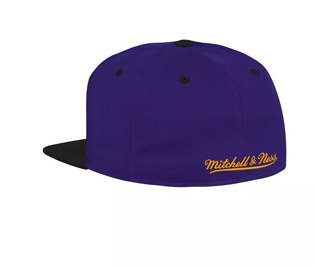 Men's Mitchell & Ness Purple/Black Los Angeles Lakers Hardwood Classics Reload 2.0 Fitted Hat