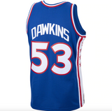 Men's Mitchell & Ness Darryl Dawkins Royal Philadelphia 76ers 1976-77 Hardwood Classics Swingman Player Jersey - Pro Jersey Sports