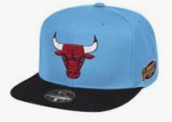 Men's Mitchell & Ness Sky Blue/Black Chicago Bulls Hardwood Classics Reload 2.0 Fitted Hat