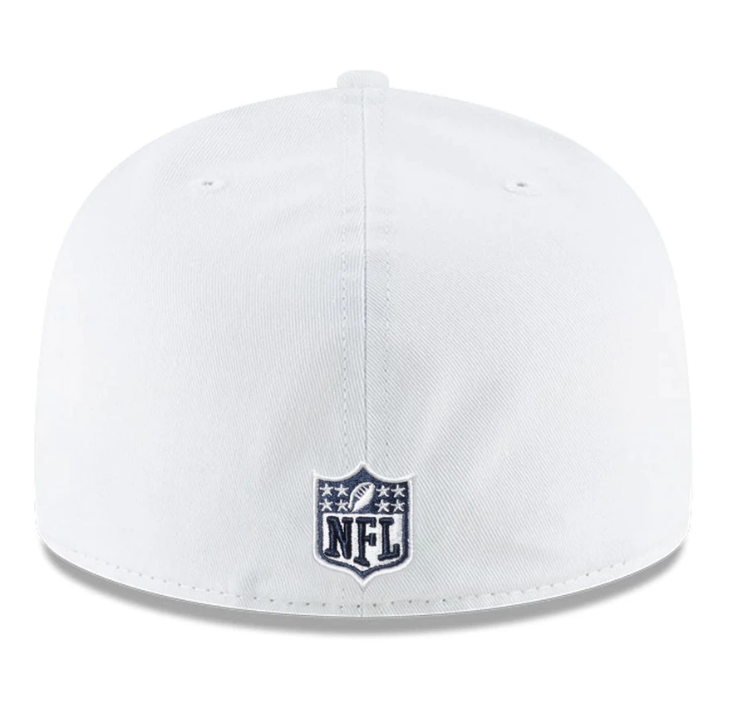 Dallas Cowboys NFL New Era White and Navy 59FIFTY Fitted Hat - Pro Jersey Sports