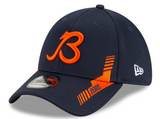 Men's Chicago Bears New Era Navy 2021 NFL Sideline Home B 39THIRTY Flex Hat - Pro Jersey Sports