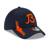 Men's Chicago Bears New Era Navy 2021 NFL Sideline Home B 39THIRTY Flex Hat - Pro Jersey Sports