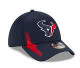 Men's Houston Texans New Era Navy 2021 NFL Sideline Home 39THIRTY Flex Hat - Pro Jersey Sports