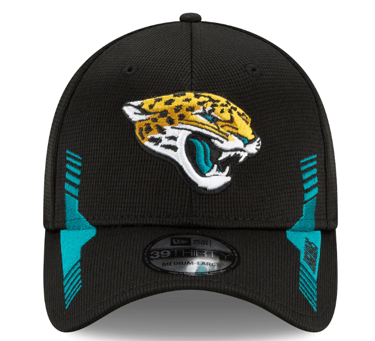 Men's Jacksonville Jaguars New Era Black 2021 NFL Sideline Home 39THIRTY Flex Hat - Pro Jersey Sports