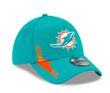 Men's Miami Dolphins New Era Aqua 2021 NFL Sideline Home 39THIRTY Flex Hat - Pro Jersey Sports