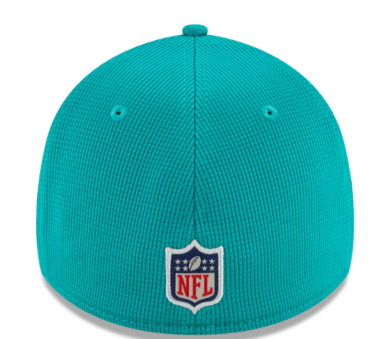 Men's Miami Dolphins New Era Aqua 2021 NFL Sideline Home 39THIRTY Flex Hat - Pro Jersey Sports