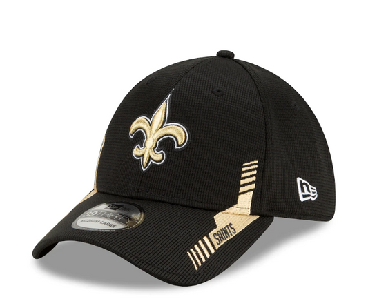 Men's New Orleans Saints New Era Black 2021 NFL Sideline Home 39THIRTY Flex Hat - Pro Jersey Sports
