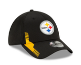Men's Pittsburgh Steelers New Era Black 2021 NFL Sideline Home Logo 39THIRTY Flex Hat - Pro Jersey Sports