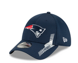 Men's New England Patriots New Era Navy 2021 NFL Sideline Home 39THIRTY Flex Hat - Pro Jersey Sports