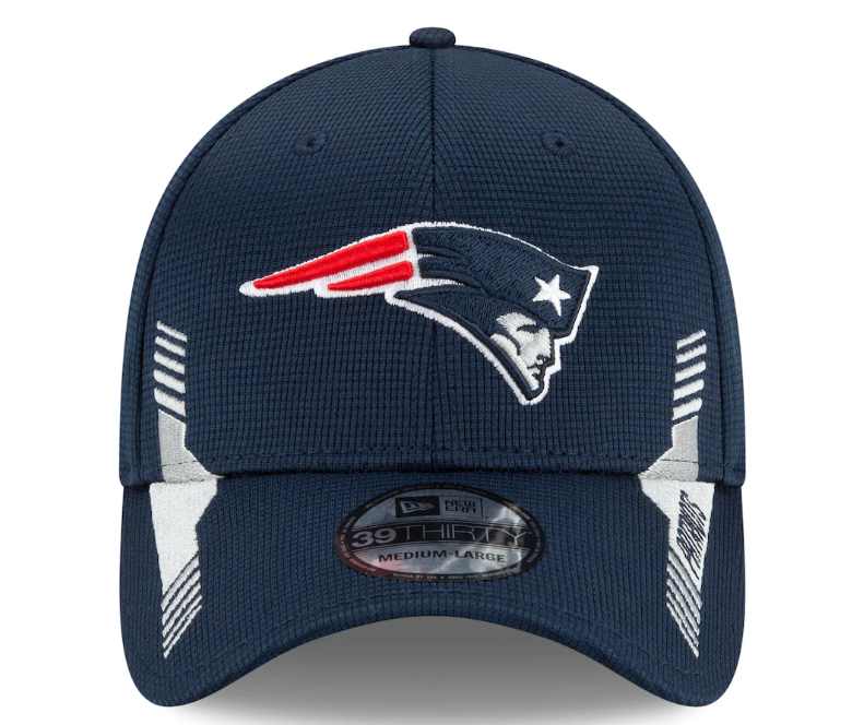 Men's New England Patriots New Era Navy 2021 NFL Sideline Home 39THIRTY Flex Hat - Pro Jersey Sports