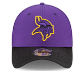 Men's Minnesota Vikings New Era Purple/Black 2021 NFL Sideline Road 39THIRTY Flex Hat - Pro Jersey Sports