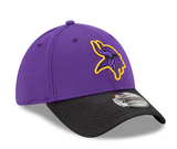 Men's Minnesota Vikings New Era Purple/Black 2021 NFL Sideline Road 39THIRTY Flex Hat - Pro Jersey Sports
