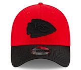 Men's Kansas City Chiefs New Era Red/Black 2021 NFL Sideline Road 39THIRTY Flex Hat - Pro Jersey Sports