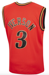 Men's Philadelphia 76ers Allen Iverson Mitchell & Ness Hardwood Classics Reload 2.0 Swingman Jersey - Red - Pro Jersey Sports