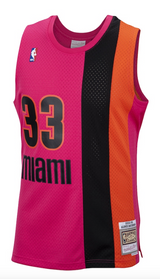 Men's Miami Heat Alonzo Mourning Mitchell & Ness Hardwood Classics Reload 2.0 Swingman Jersey - Pink - Pro Jersey Sports