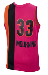 Men's Miami Heat Alonzo Mourning Mitchell & Ness Hardwood Classics Reload 2.0 Swingman Jersey - Pink - Pro Jersey Sports